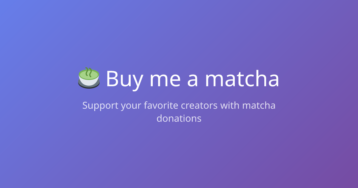 Buy me a matcha - Farcaster Mini Apps
